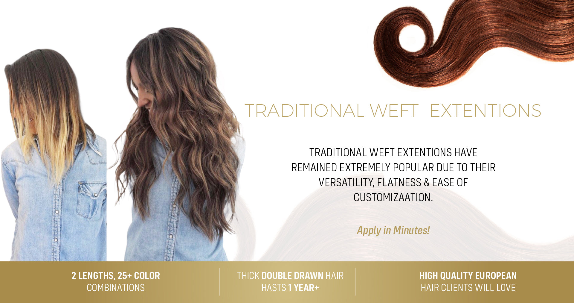 Weft  Hair Extensions Bundles